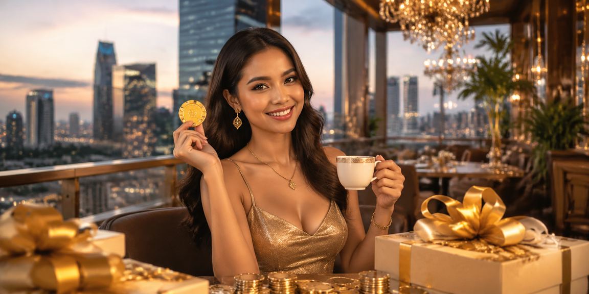 Pengguna VIP menikmati bonus lotre sambil ngopi di kafe Vietnam yang nyaman