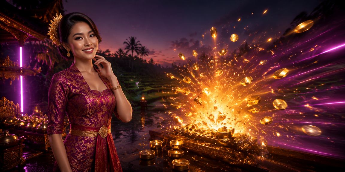 Suasana betting kasino yang dinamis dengan cahaya neon di lingkungan modern malam hari